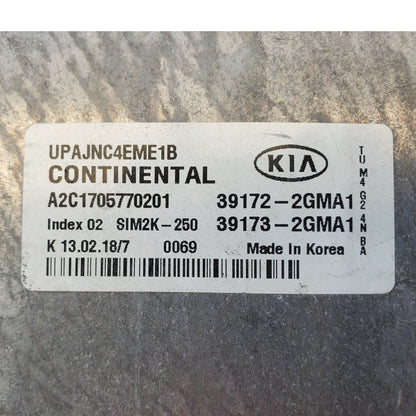 2019 Kia Sorento Electronic Control Module Computer 2.4L AWD ECM OEM 39172-2gma1