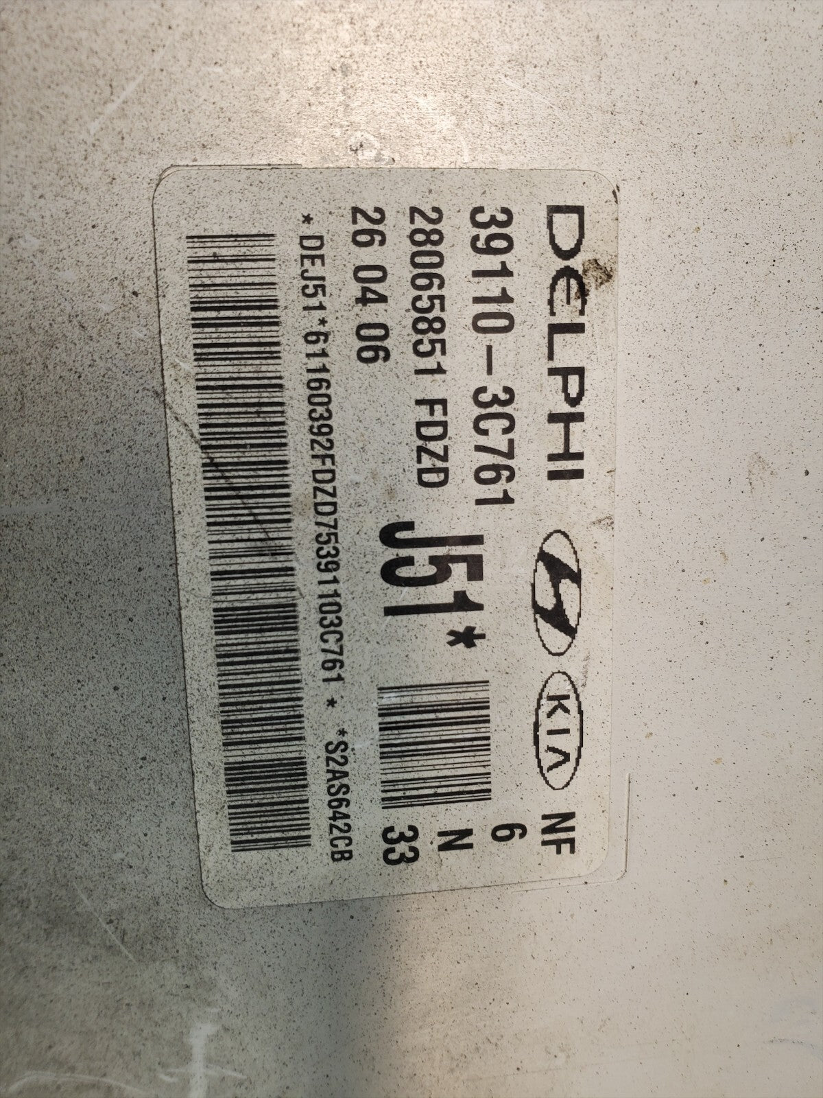 ✅06-08 Hyundai Sonata 3.3L Engine Control Unit ECU 39110-3C761