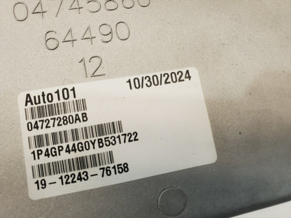 00 DODGE CARAVAN ENGINE COMPUTER USED OEM 04727280AB 