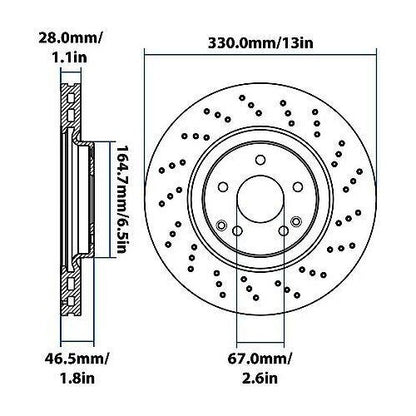 2003-2011 Mercedes-Benz Front Disc Brake Rotor