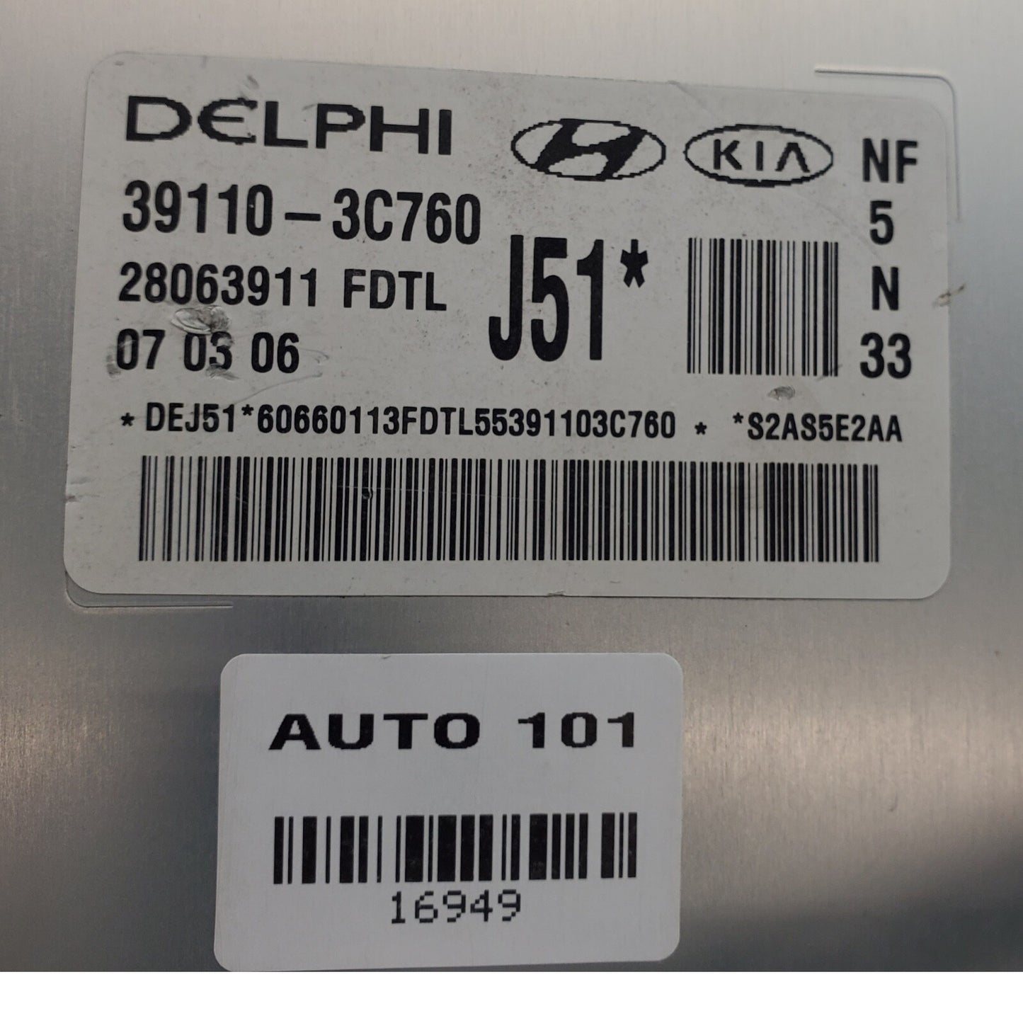 2008 Hyundai Sonata ECU 39110-3C760