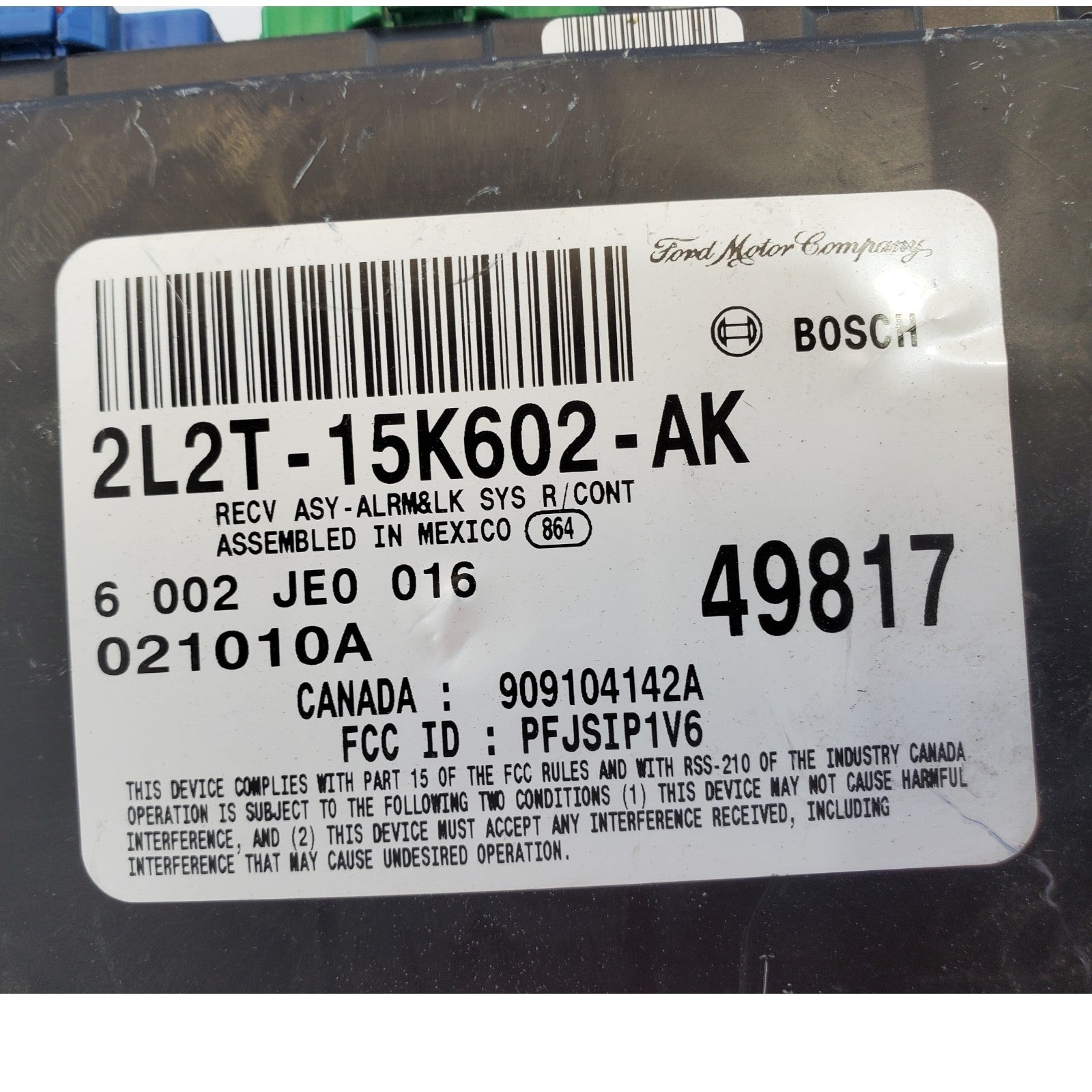 2003 Ford Explorer Mountaineer Keyless Entry Anti-Theft Module 2L2T-15K602- AK