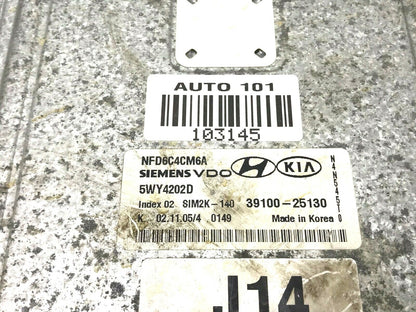 ✅ 06-08 Hyundai Sonata 2.4L Engine Control Module ECM Computer 39100-25130