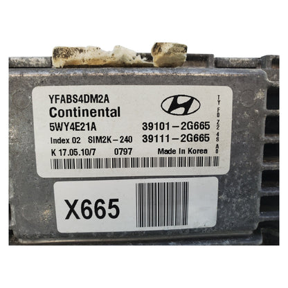 ENGINE COMPUTER HYUNDAI SONATA 2011 39111-2G665 39101-2G665 2.4L ECM OEM