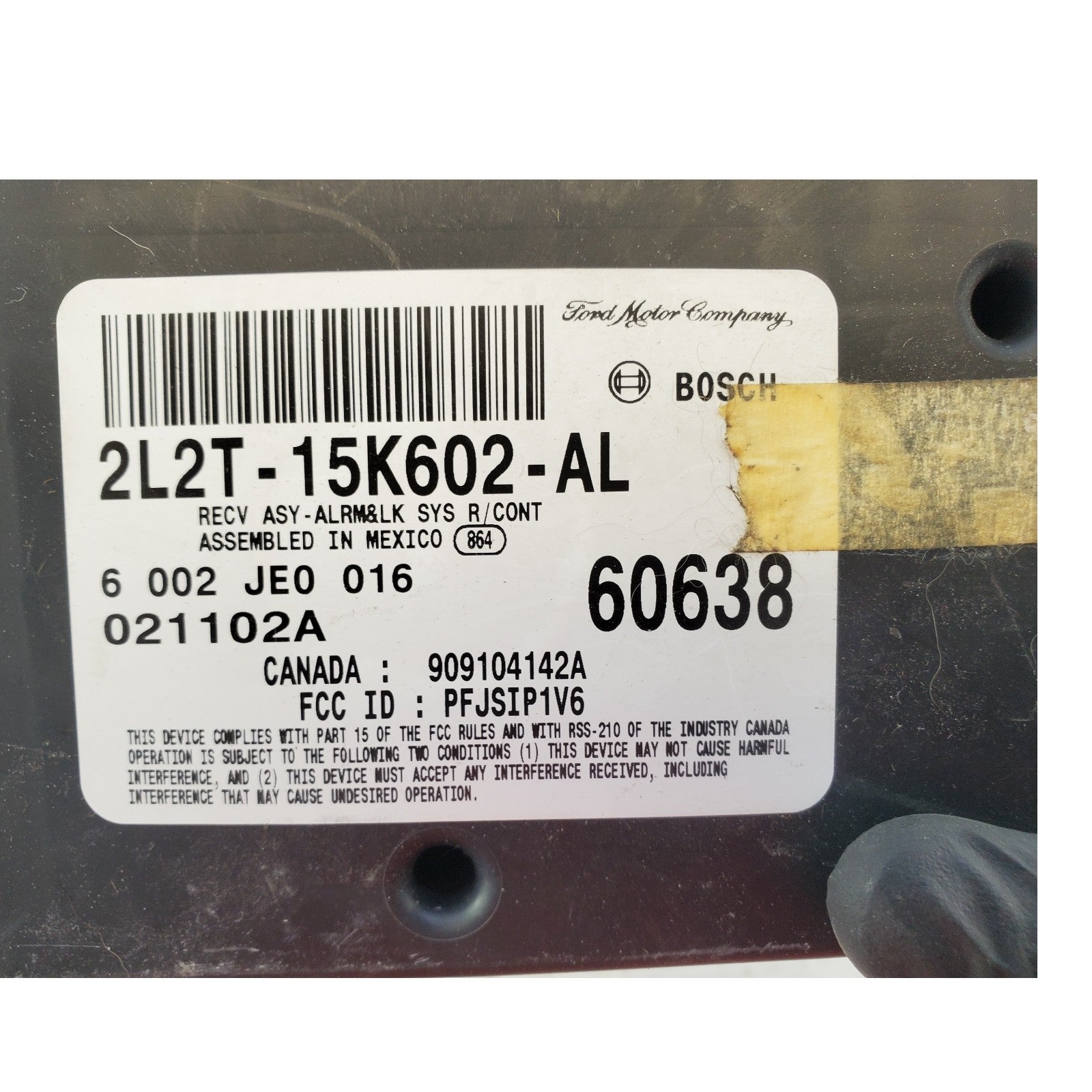 2003 Ford Explorer Mountaineer Keyless Entry Anti-Theft Module 2L2T-15K602-al