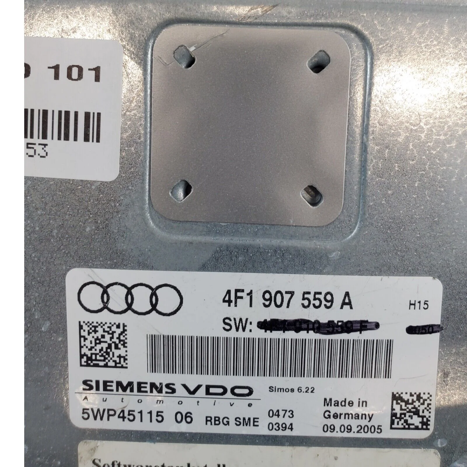 07-08 AUDI A6 3.2L ECU ECM COMPUTER 4F1 907 559 A