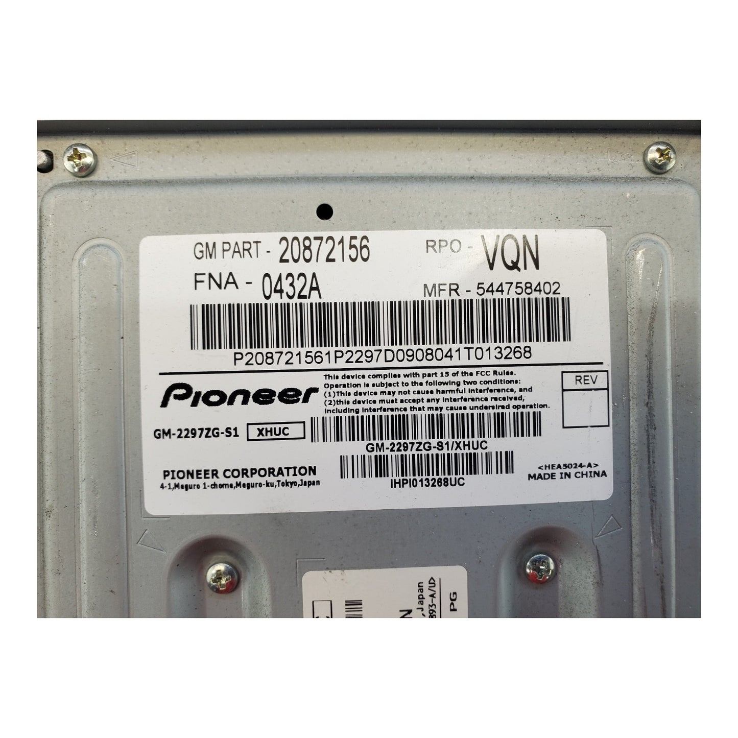 OEM Radio For Equinox Amplifier 20872156