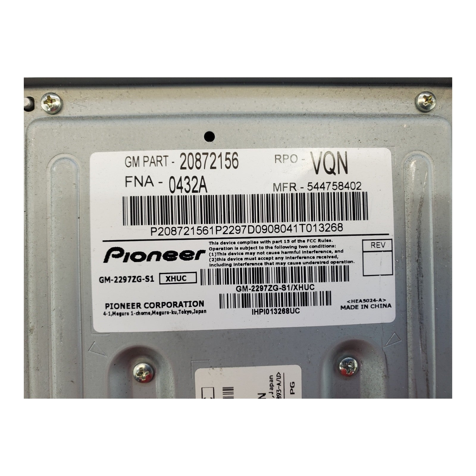 OEM Radio For Equinox Amplifier 20872156