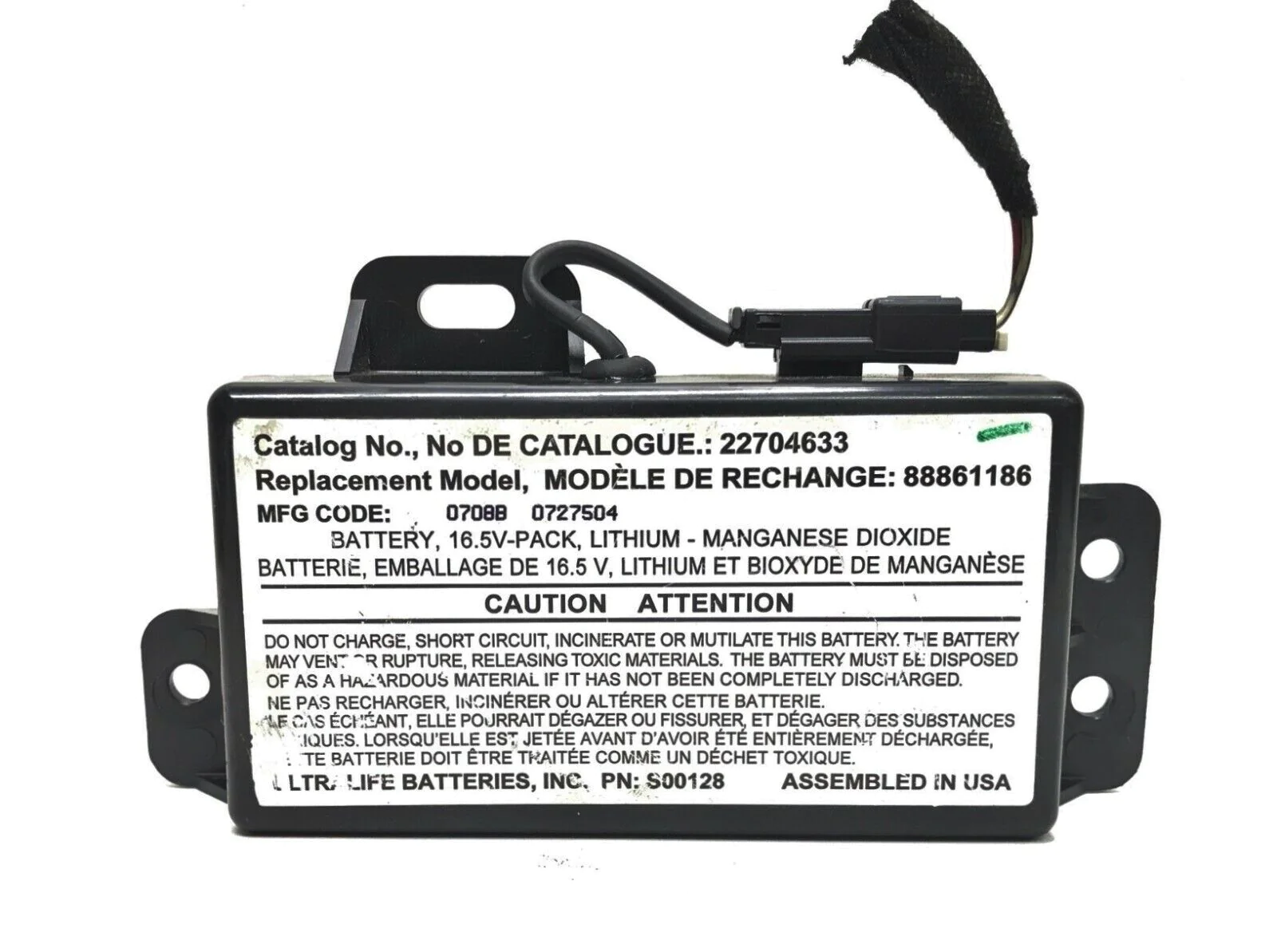 10-15 CHEVROLET CAMARO BACKUP CONTROL BATTERY MODULE OEM 22704633 GM