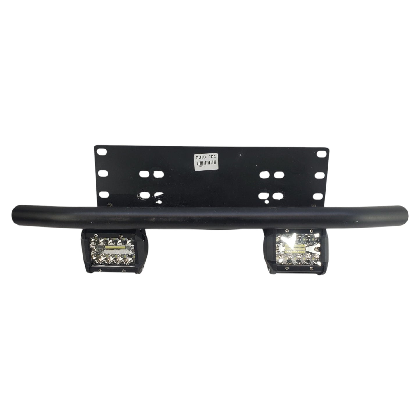 Car Bull Bar Front Bumper License Plate Working Light Mount Bracket