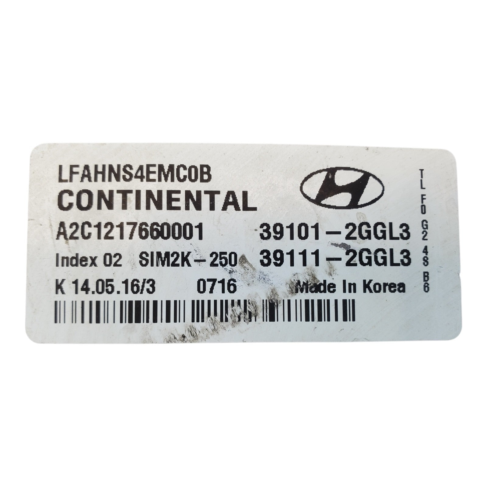 ENGINE COMPUTER HYUNDAI SONATA 2015 2016 2017 39101-2GGL3 39111-2GGL3 2.4L OEM