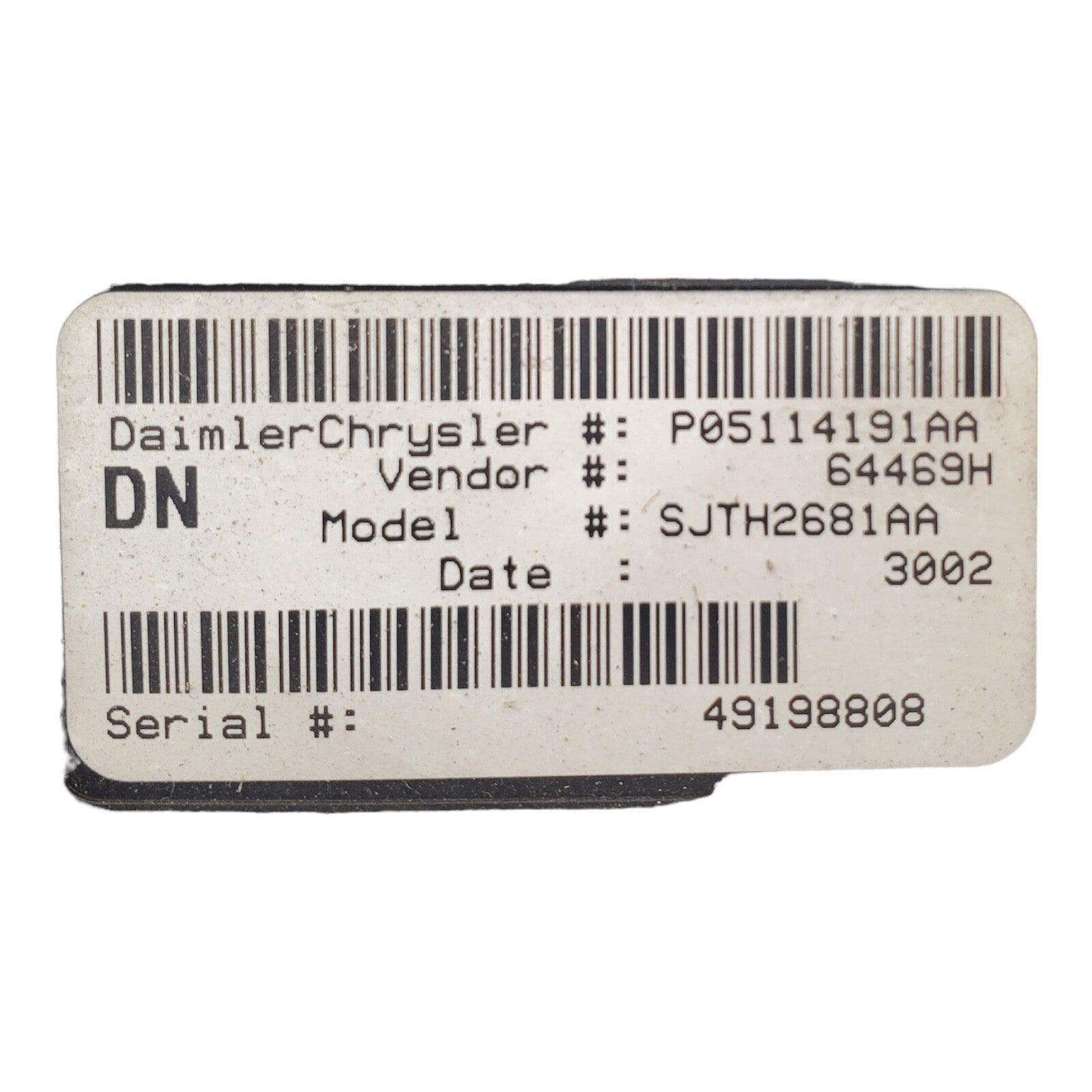 2001 DURANGO CTM CENTRAL TIMING MODULE CTU OEM BCM ALARM P05114191AA