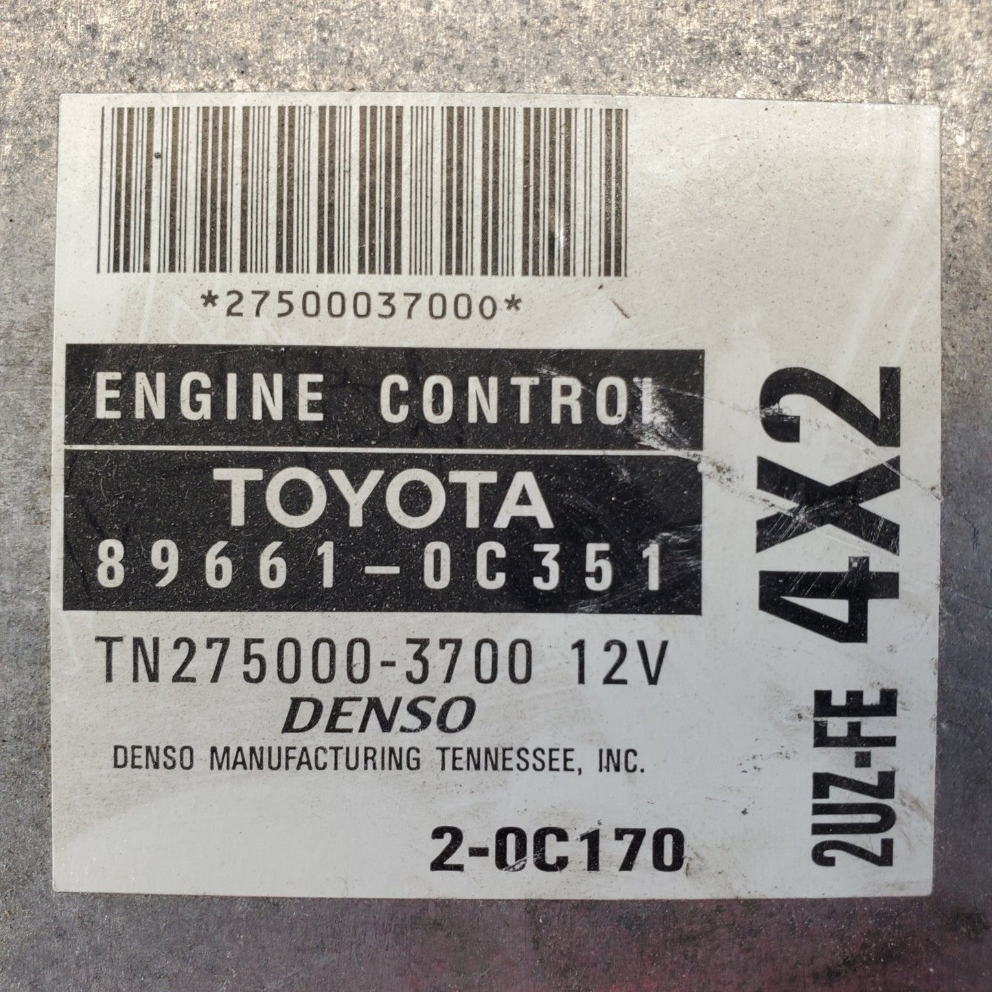 01-02 Toyota Tundra Engine Control Module ECM ECU Computer (MATCH 89661-0C351)