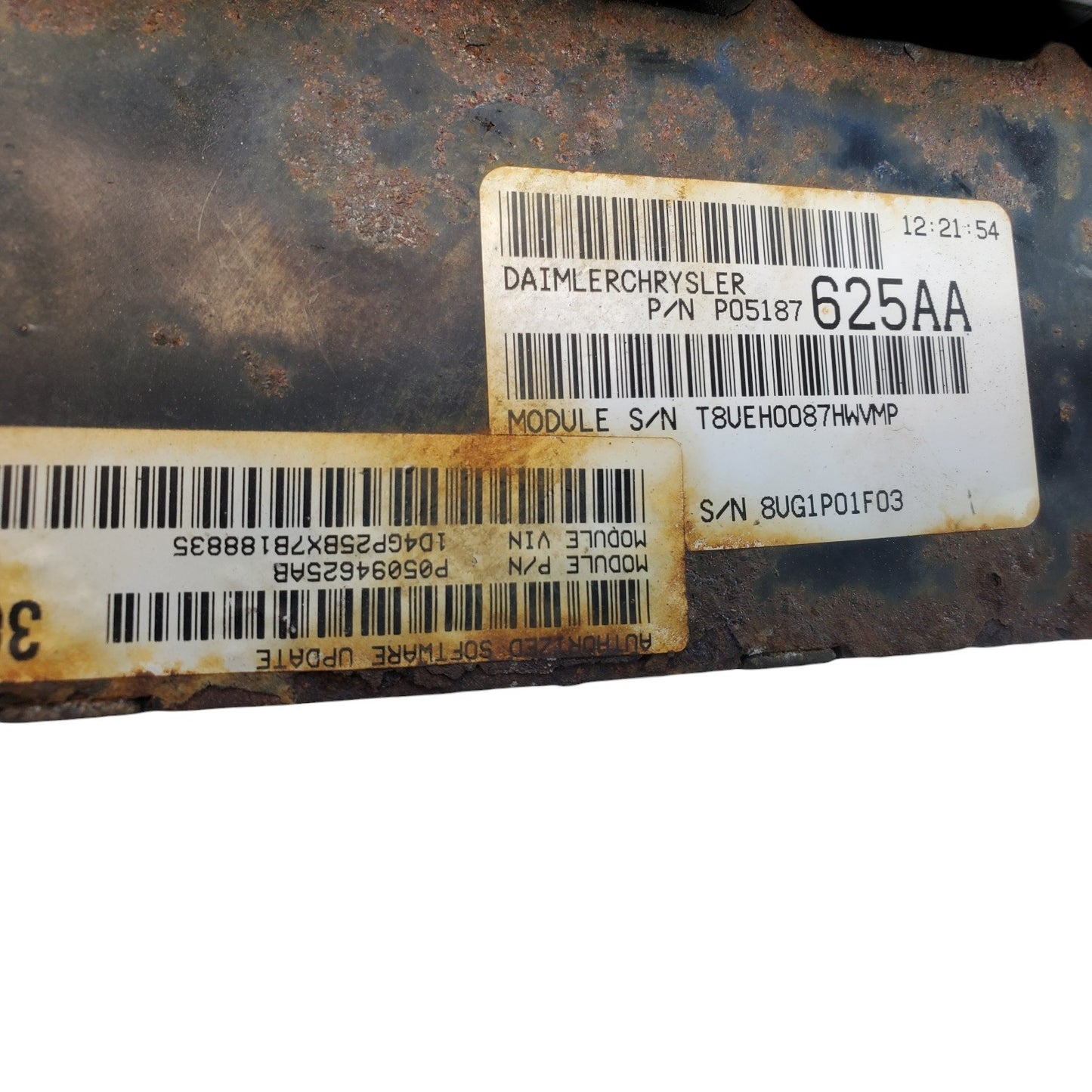 P05187625AA DODGE GRAND CARVAN 2007 Engine Control Unit ECU Module 9H4 782 B6