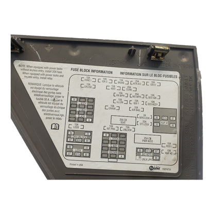 02-06 CHEVROLET SILVERADO 2500 DASH LEFT END TRIM COVER FUSE PANEL 15079096 OEM