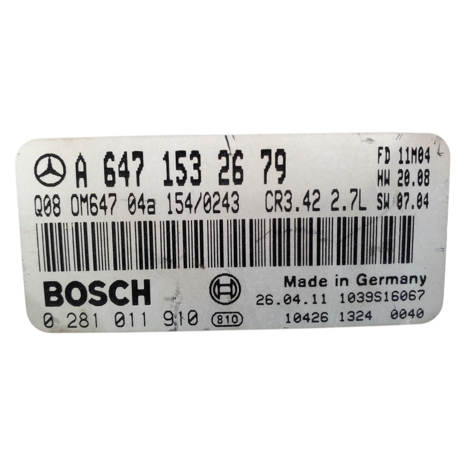 2004-2006 Dodge Sprinter OM647 Diesel ECM ECU PCM Lock WSP Key Set A6471532679