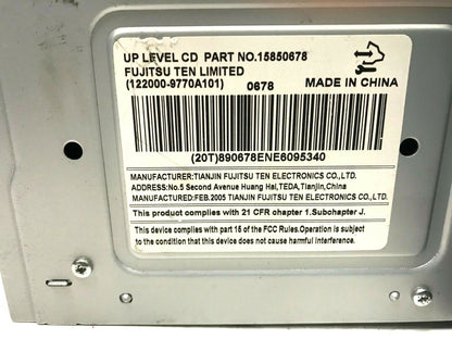 ✅ 07-08 Chevrolet Impala Monte Carlo Radio Cd Player 15850678 OEM UNLOCKED
