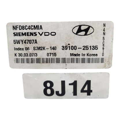 ✅06 07 08 Sonata 39100-25135 Computer Brain Engine Control ECU ECM EBX Module