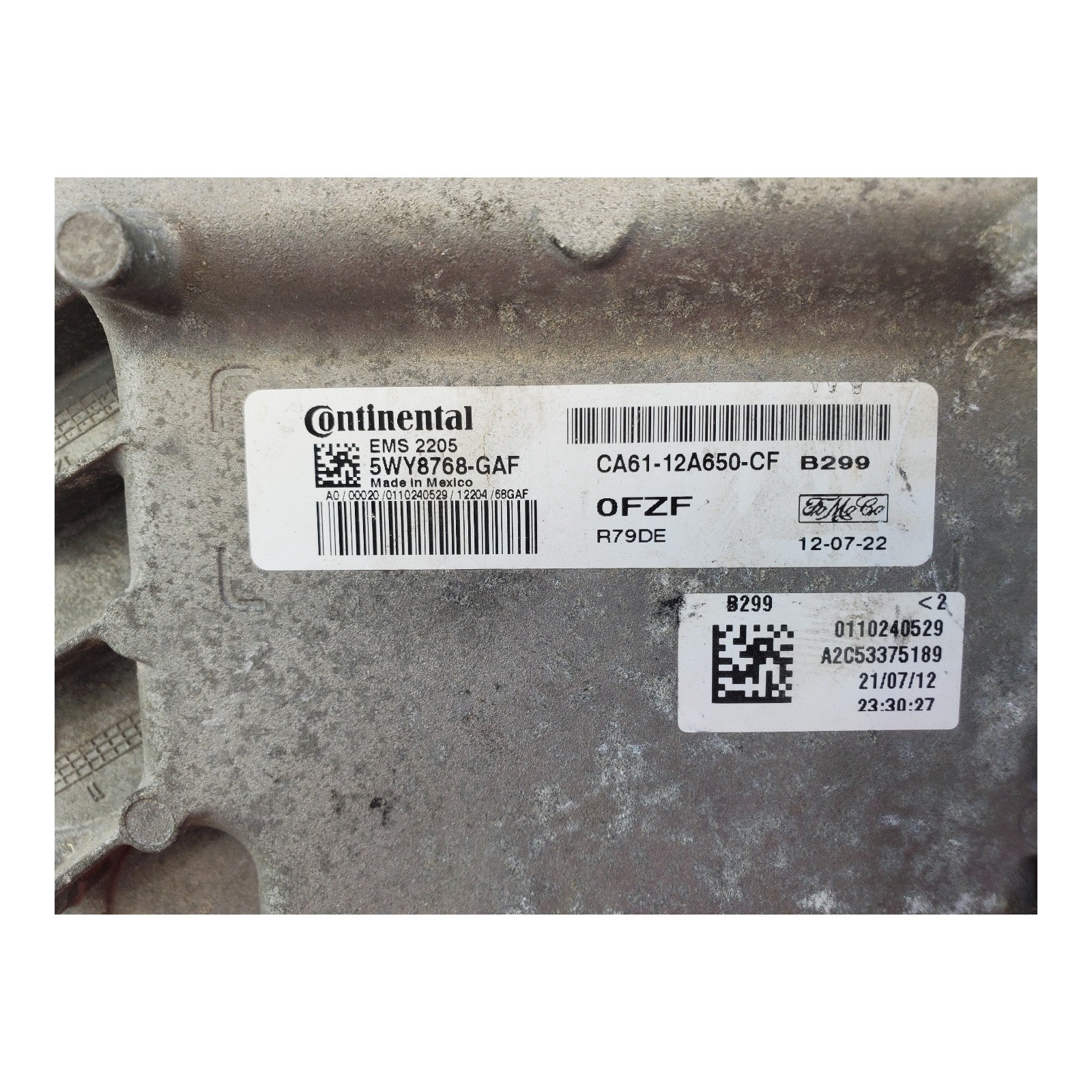 2013 FORD Fiesta 1.6L Engine Control Module ECM ECU OEM 5WY8768-GAF