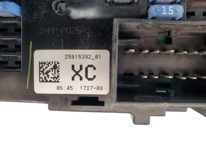 25815392 CHEVY 2008 SILVERADO 1500 Cabin Fuse Box 