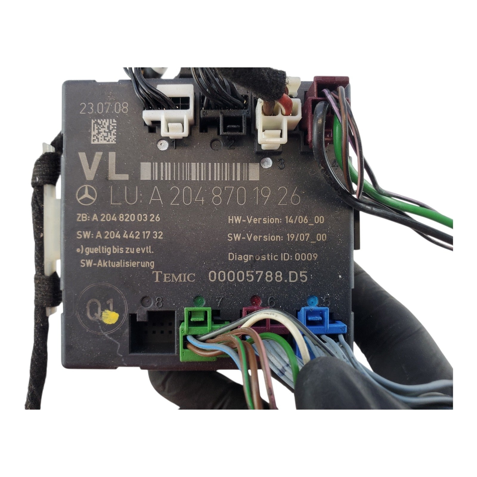 2008–2014 MERCEDES W204 C300 C350 FRONT LEFT DOOR MODULE A2048701926 OEM