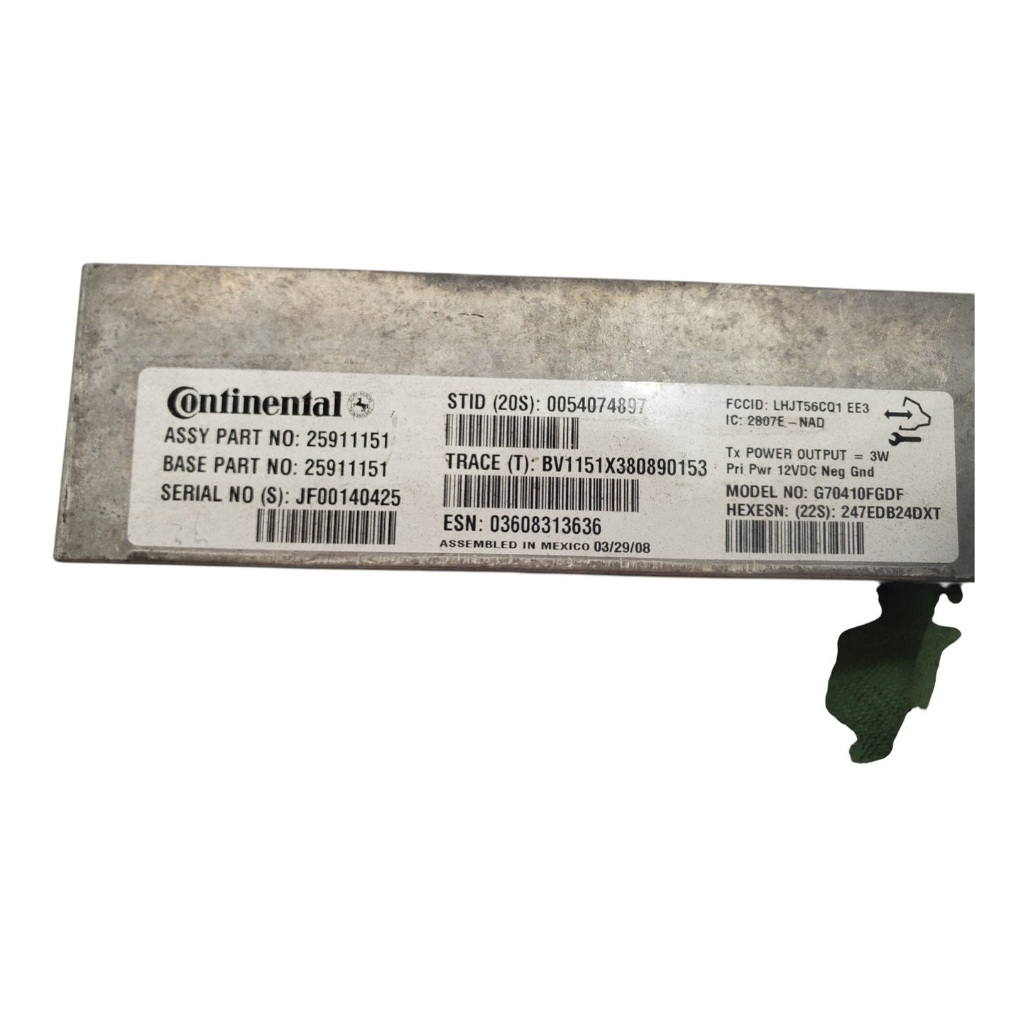 2007-2008 PONTIAC SOLSTICE COMMUNICATION COMPUTER CONTROL MODULE 25911151 OEM