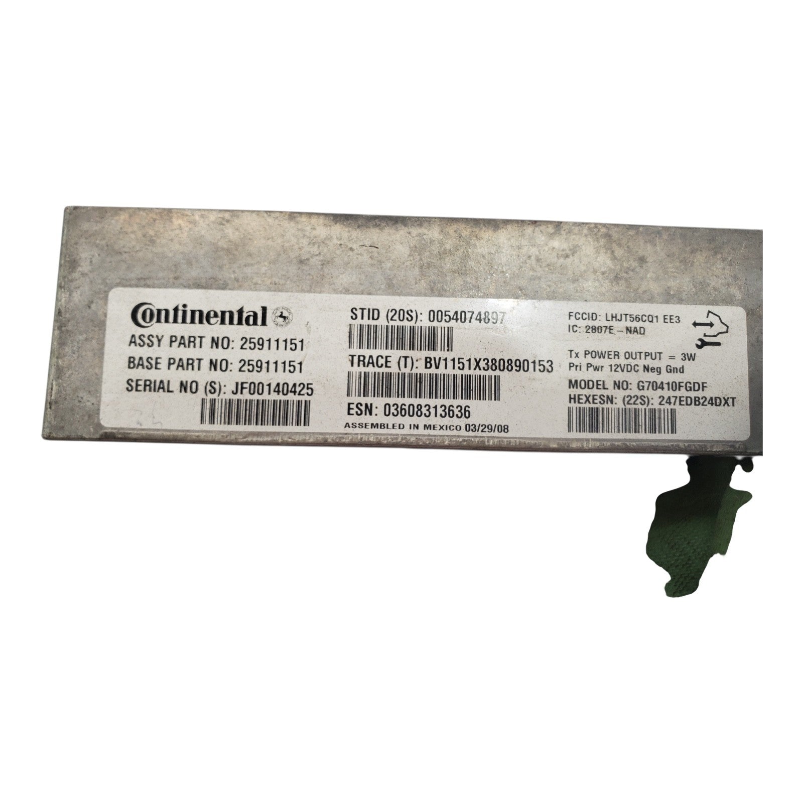 2007-2008 PONTIAC SOLSTICE COMMUNICATION COMPUTER CONTROL MODULE 25911151 OEM