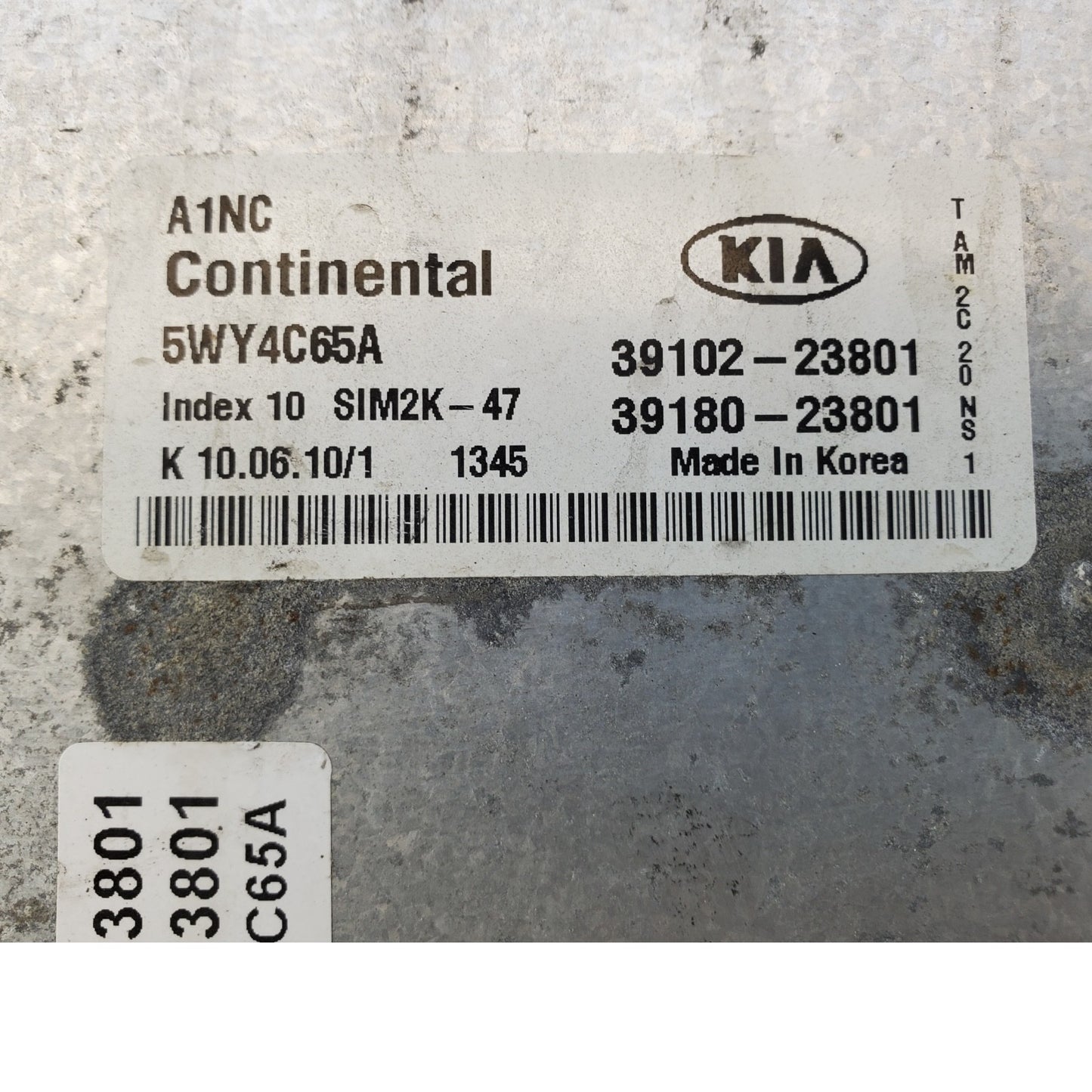 ENGINE COMPUTER KIA SOUL 2011 39180-23801 39102-23801 2.0L AT PCM ECM ECU OEM