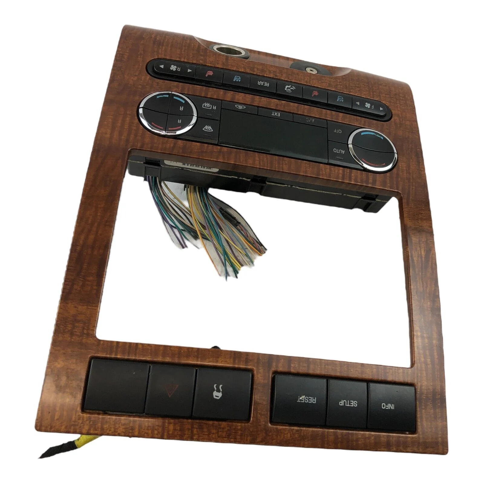 07-14 Ford Expedition Woodgrain Radio Trim AC Tracking Switch
