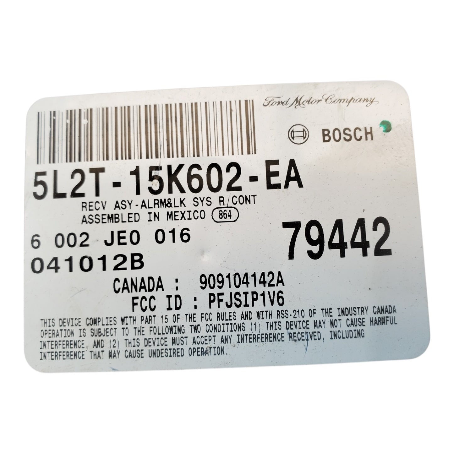 ✅ 05 FORD EXPLORER Anti Theft Keyless Entry Module 5L2T-15K602-EA OEM