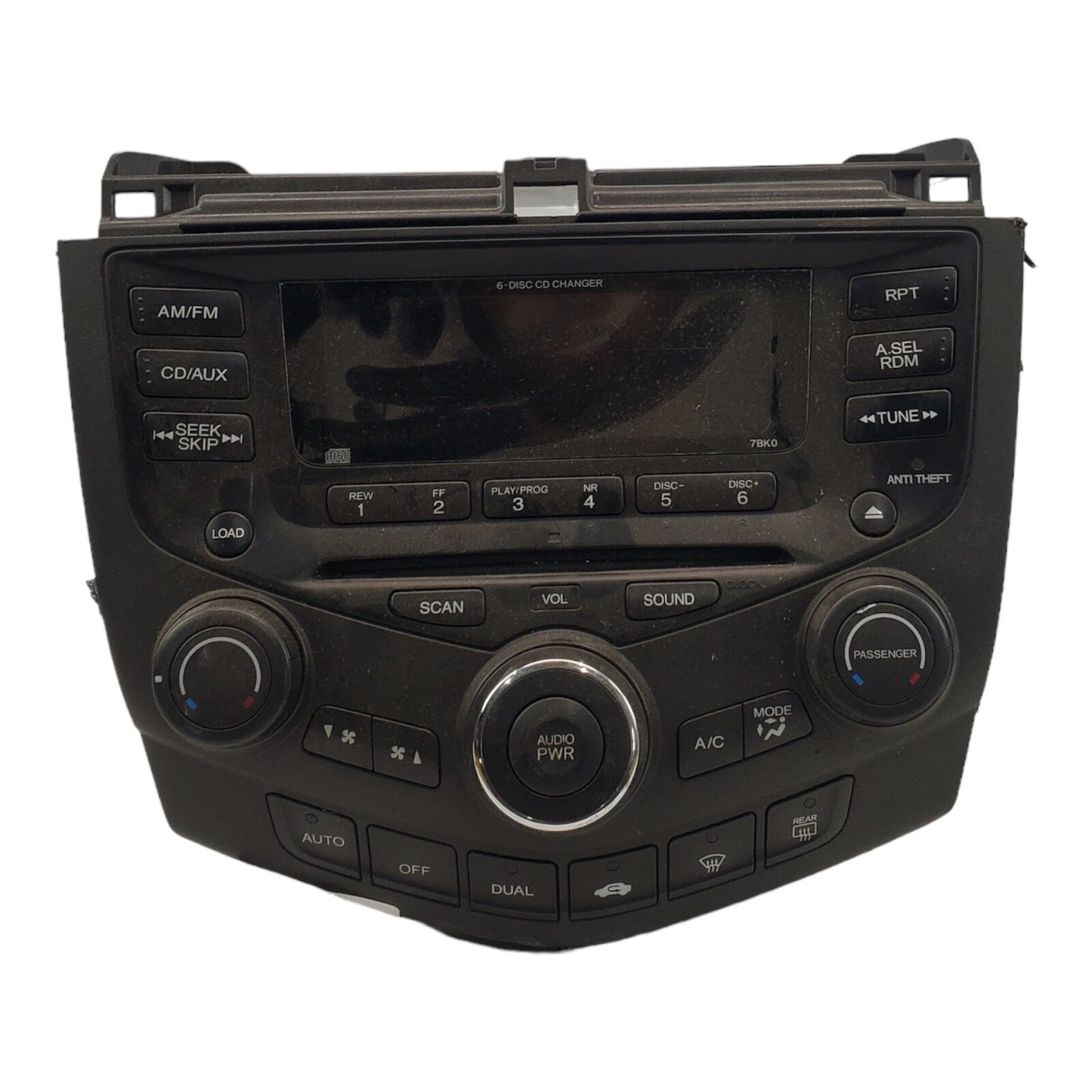 03-07 Honda Accord AM FM Radio CD Player Climate Control # 39050SDAA502