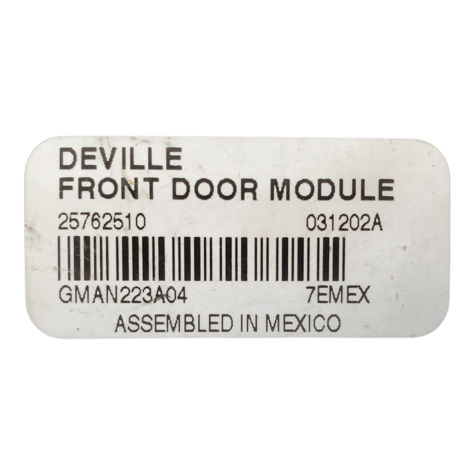 2000-2005 Cadillac Deville Front Door Module 25762510 GM