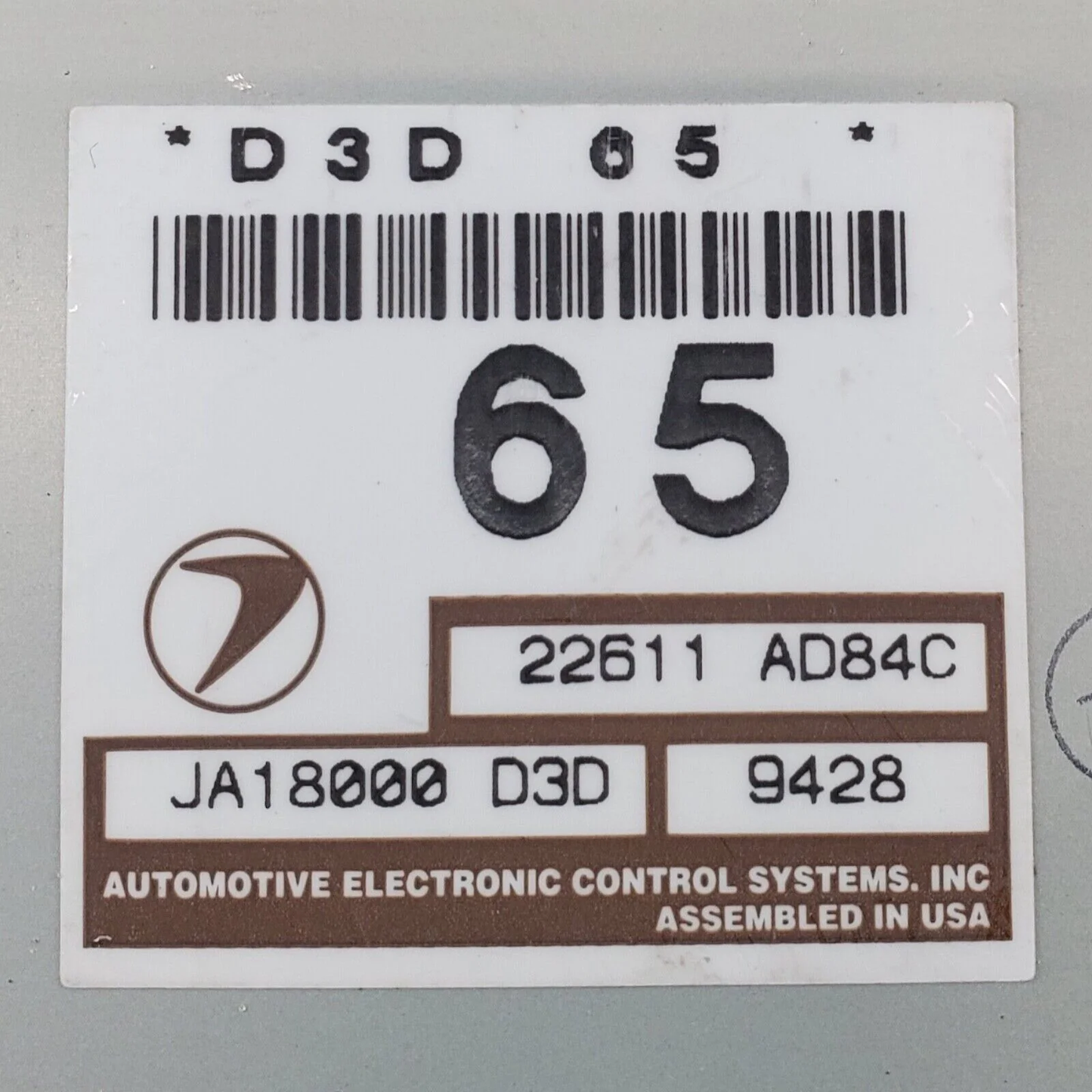 22611 AD84C | SUBARU OEM ENGINE CONTROL MODULE UNIT ECU ECM PCM