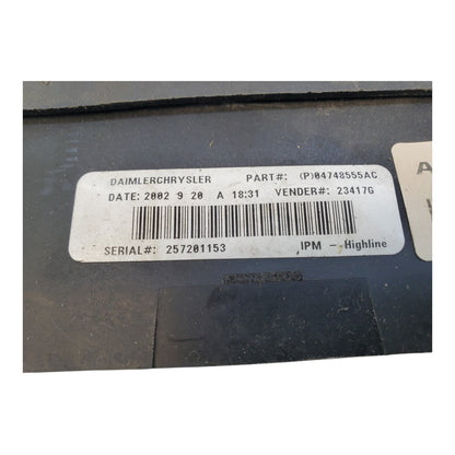 01-05 DODGE CARAVAN TOWN & COUNTRY FUSE BOX MODULE 04748555AC