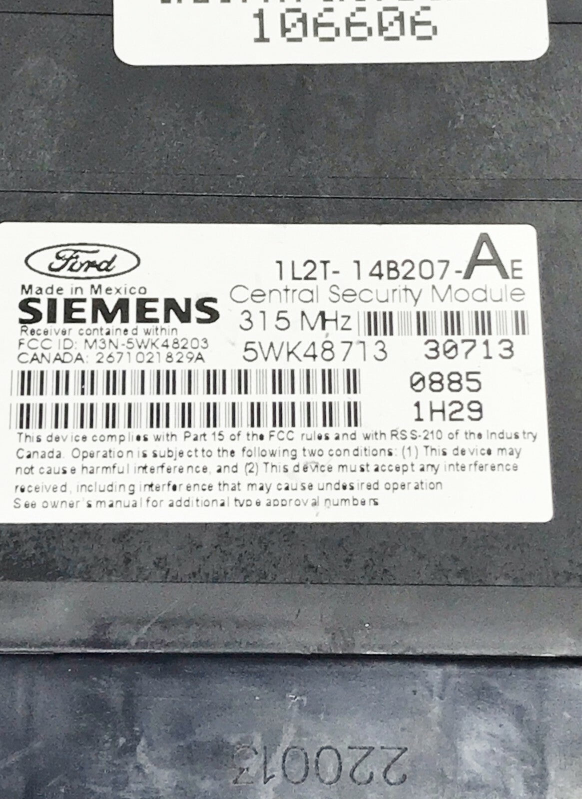 ✅ 02 FORD EXPLORER REMOTE KEYLESS ENTRY MODULE 1L2T-14B207-AE