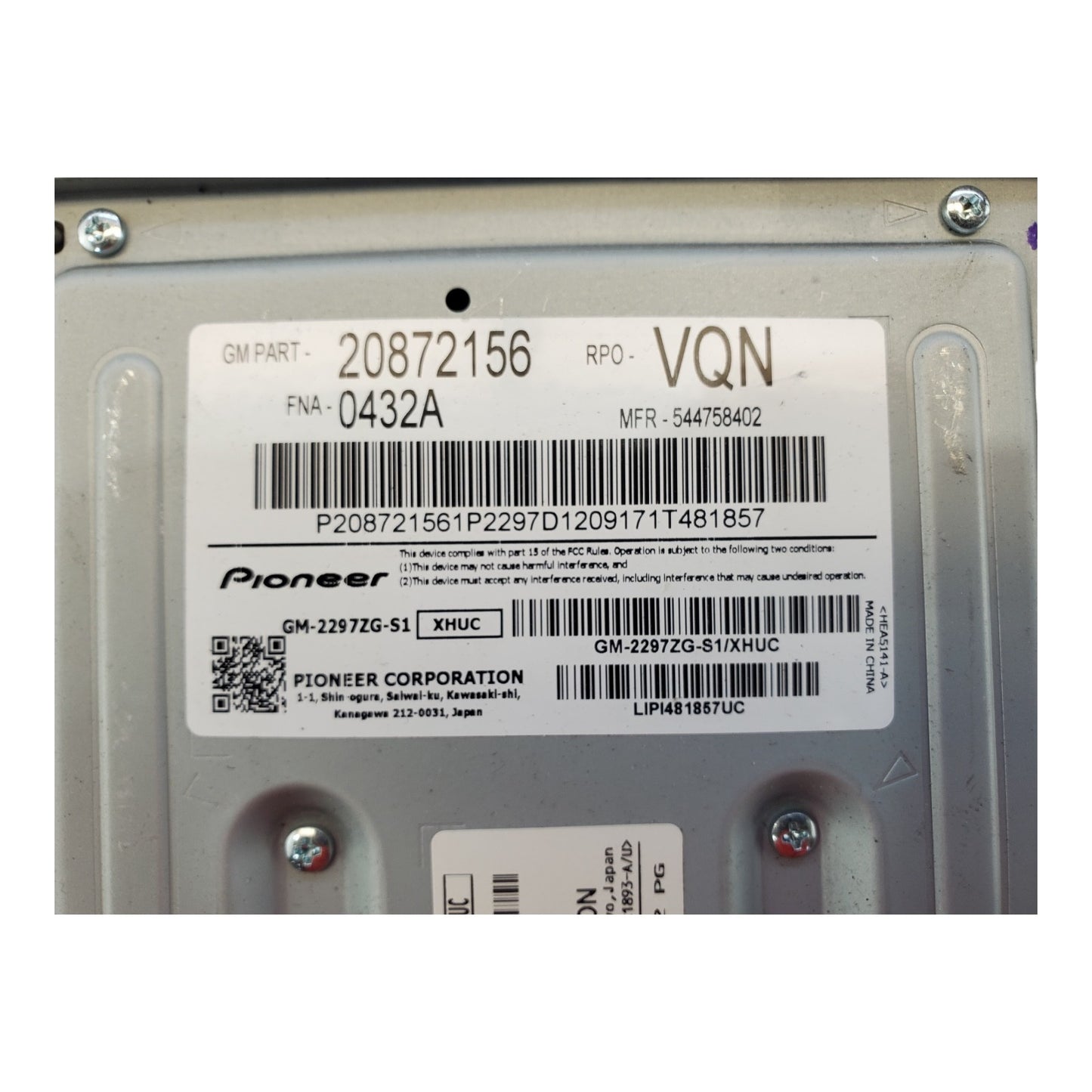 OEM Radio For Equinox Amplifier 20872156