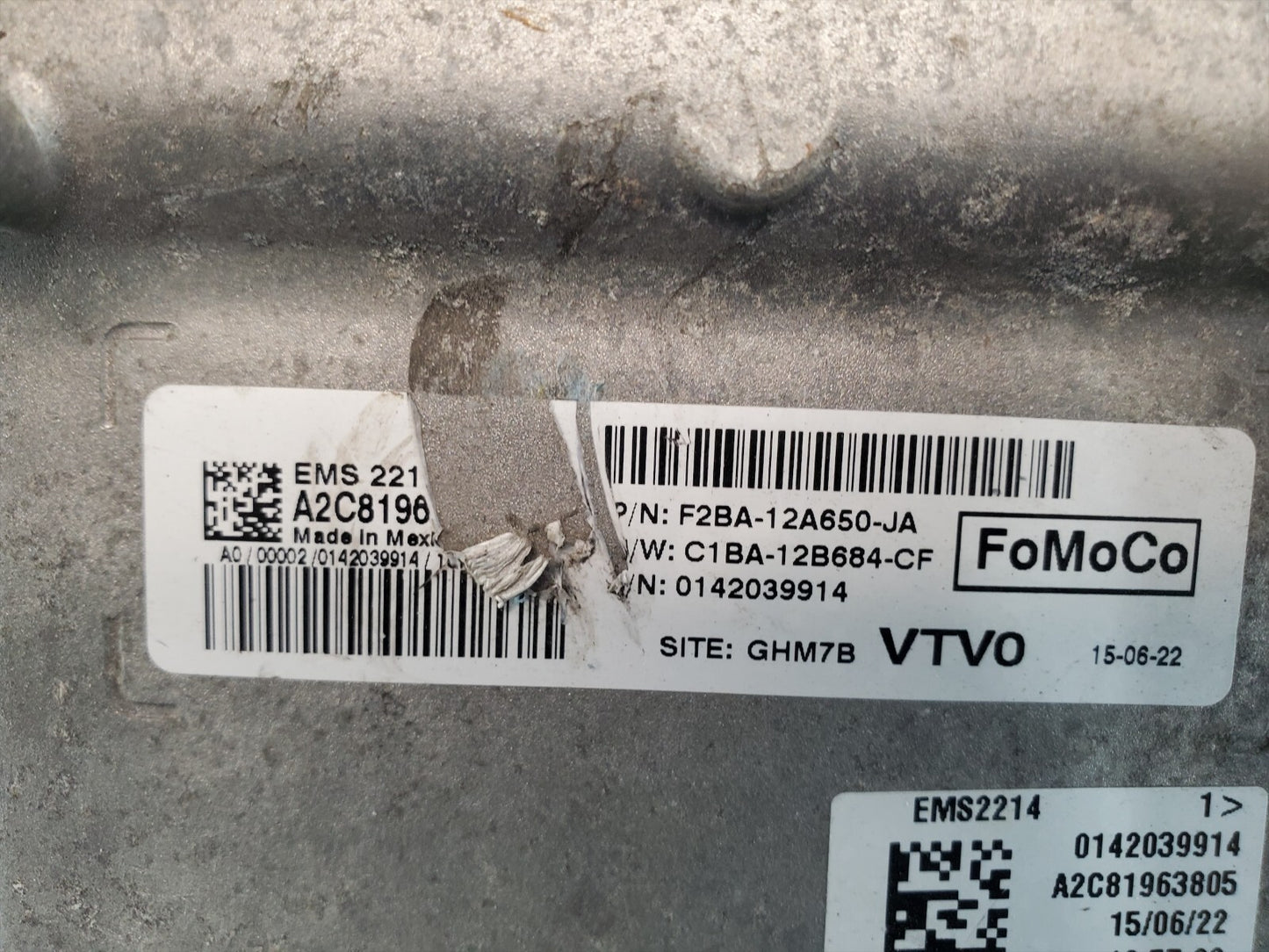 15-17 FORD FIESTA OEM ENGINE COMPUTER ECU PCM F2BA-12A650-JA
