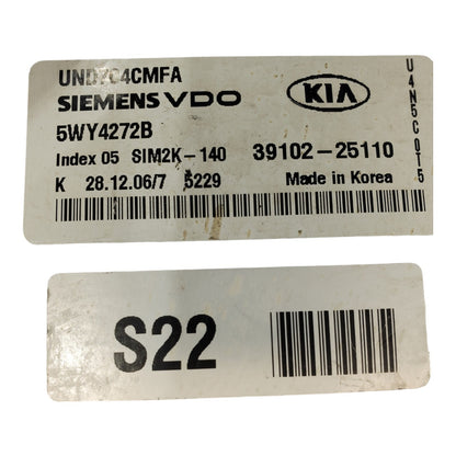 ✅07 08 Kia Rondo 2.4L Engine Computer Module ECU PCM ECM Brain 102K 39102-25110
