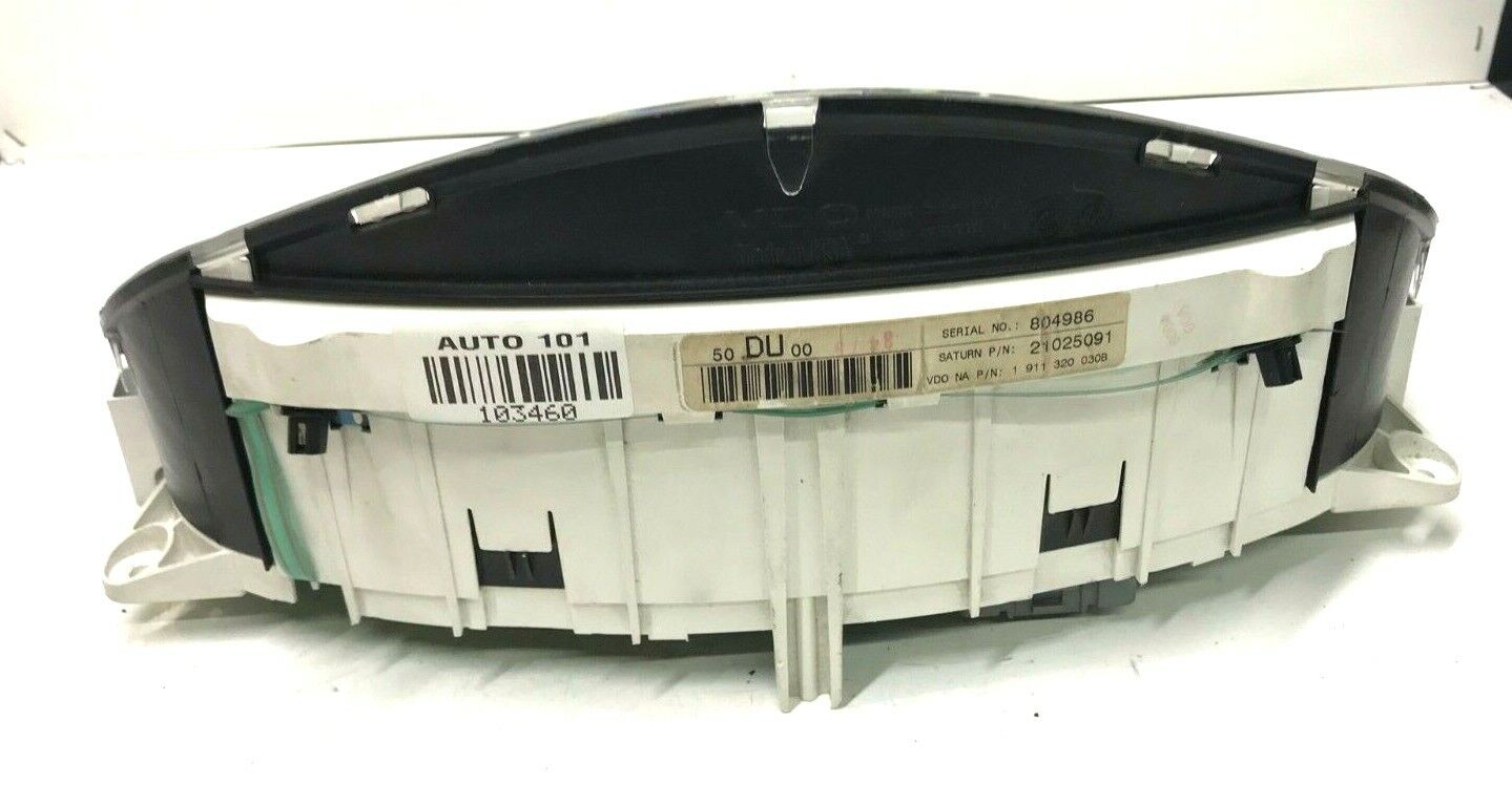 ✅ 01 SATURN INSTRUMENT GAUGE CLUSTER SPEEDOMETER 1 911 320 030B