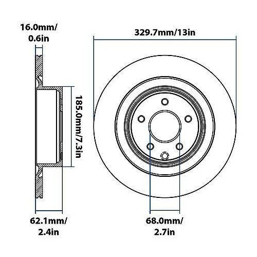 2007-2015 INFINITI G35/G37/Q60 Rear Disc Brake Rotor