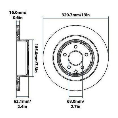2007-2015 INFINITI G35/G37/Q60 Rear Disc Brake Rotor