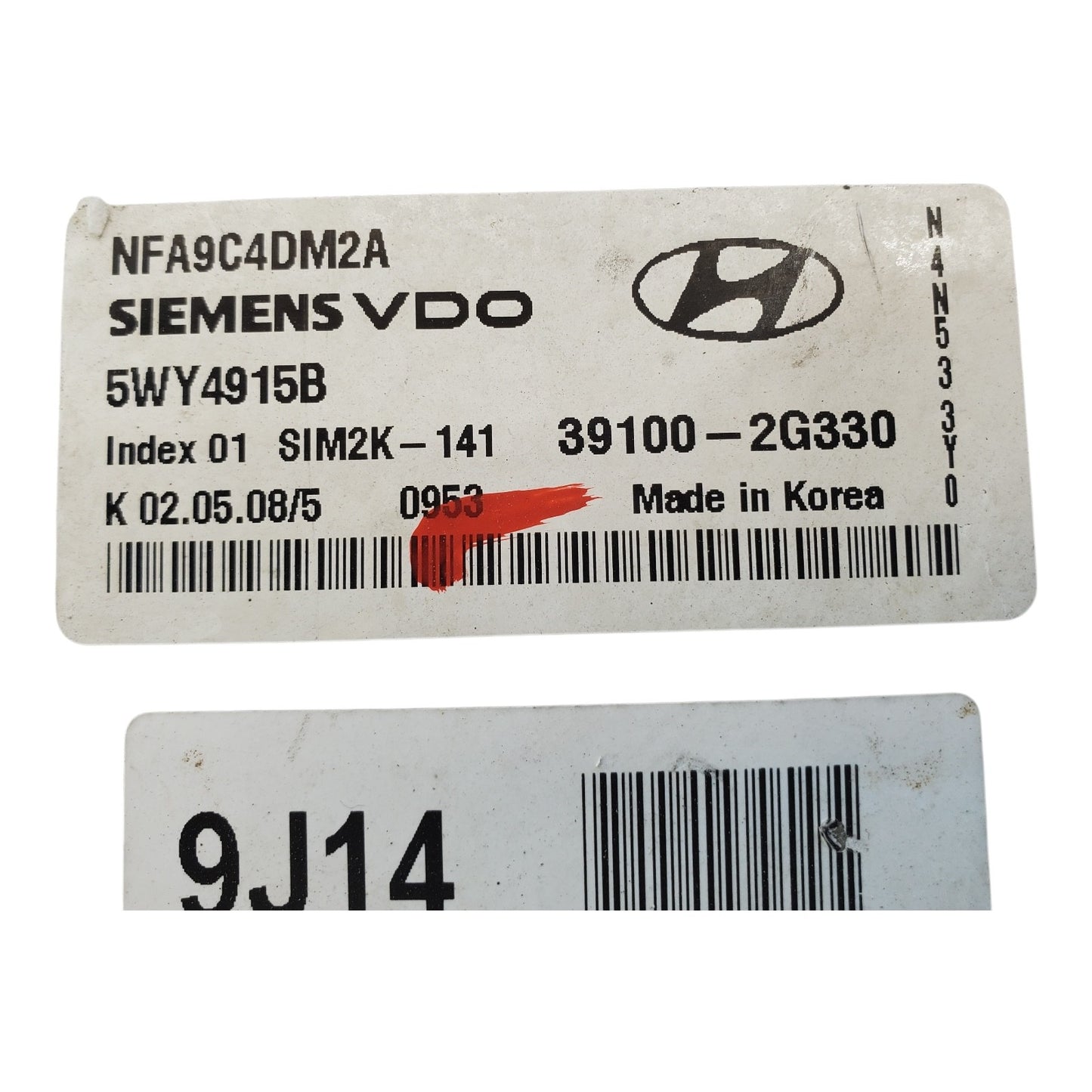 09 10 HYUNDAI SONATA Engine Motor Brain Box 2.4 39100-2G330