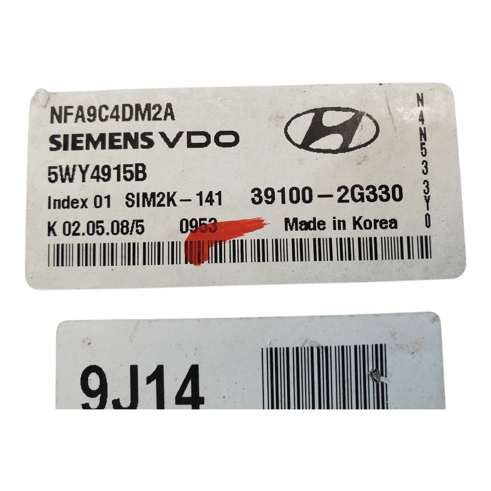09 10 HYUNDAI SONATA Engine Motor Brain Box 2.4 39100-2G330