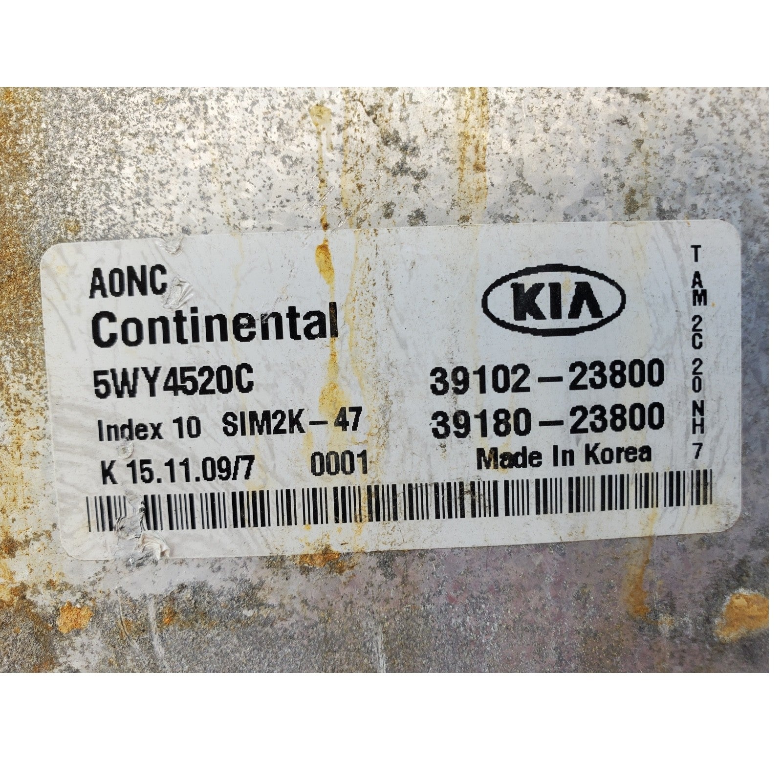 2010 2011 Kia Soul ECU 39102-23800