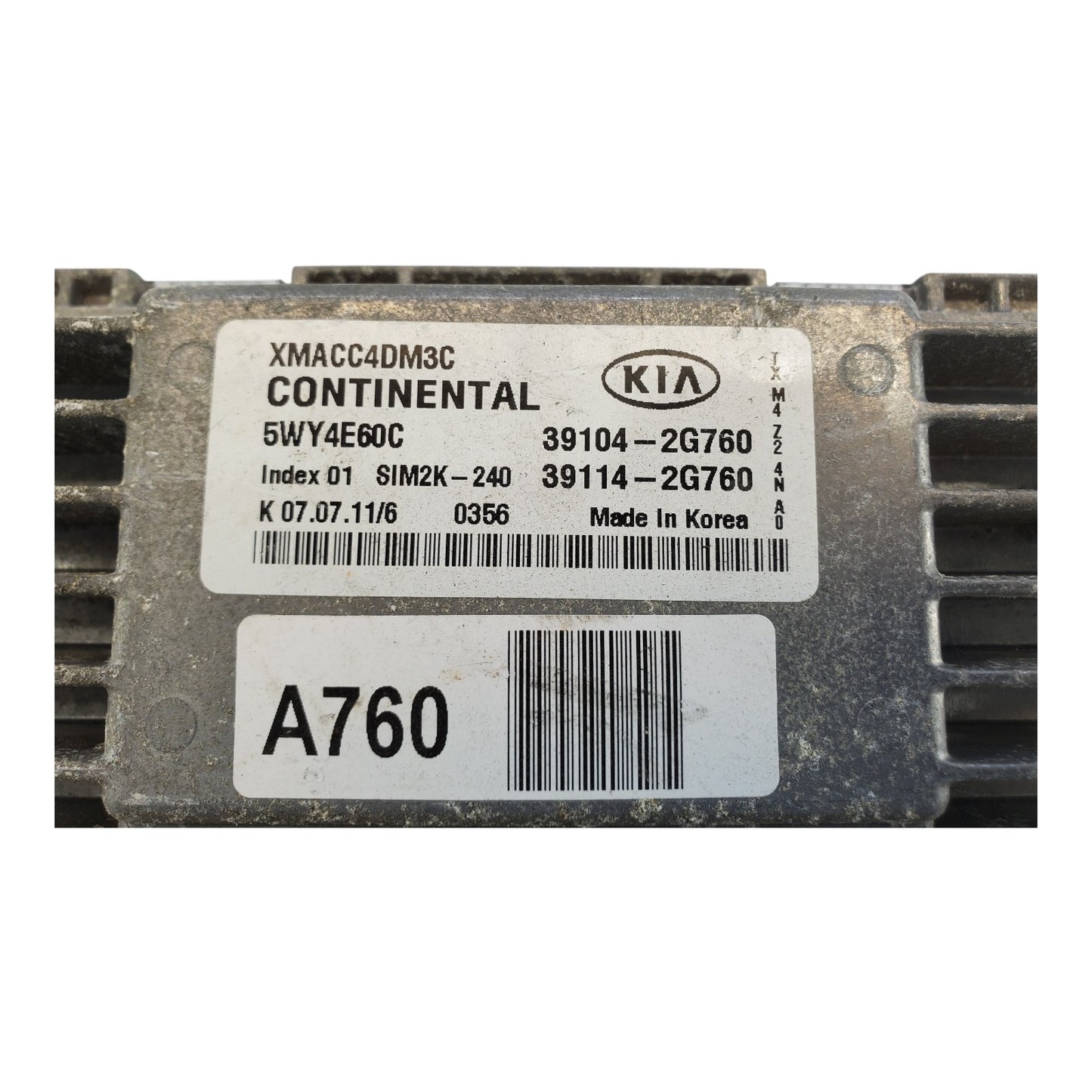 ENGINE COMPUTER KIA SORENTO 2012 2013 39104-2G760 39114-2G760 2.4L PCM ECM OEM