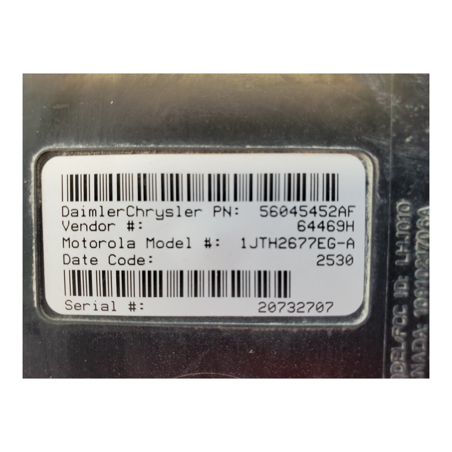 2001 Dodge Dakota Theft Locking Time And Alarm Control Module OEM 56045452AF
