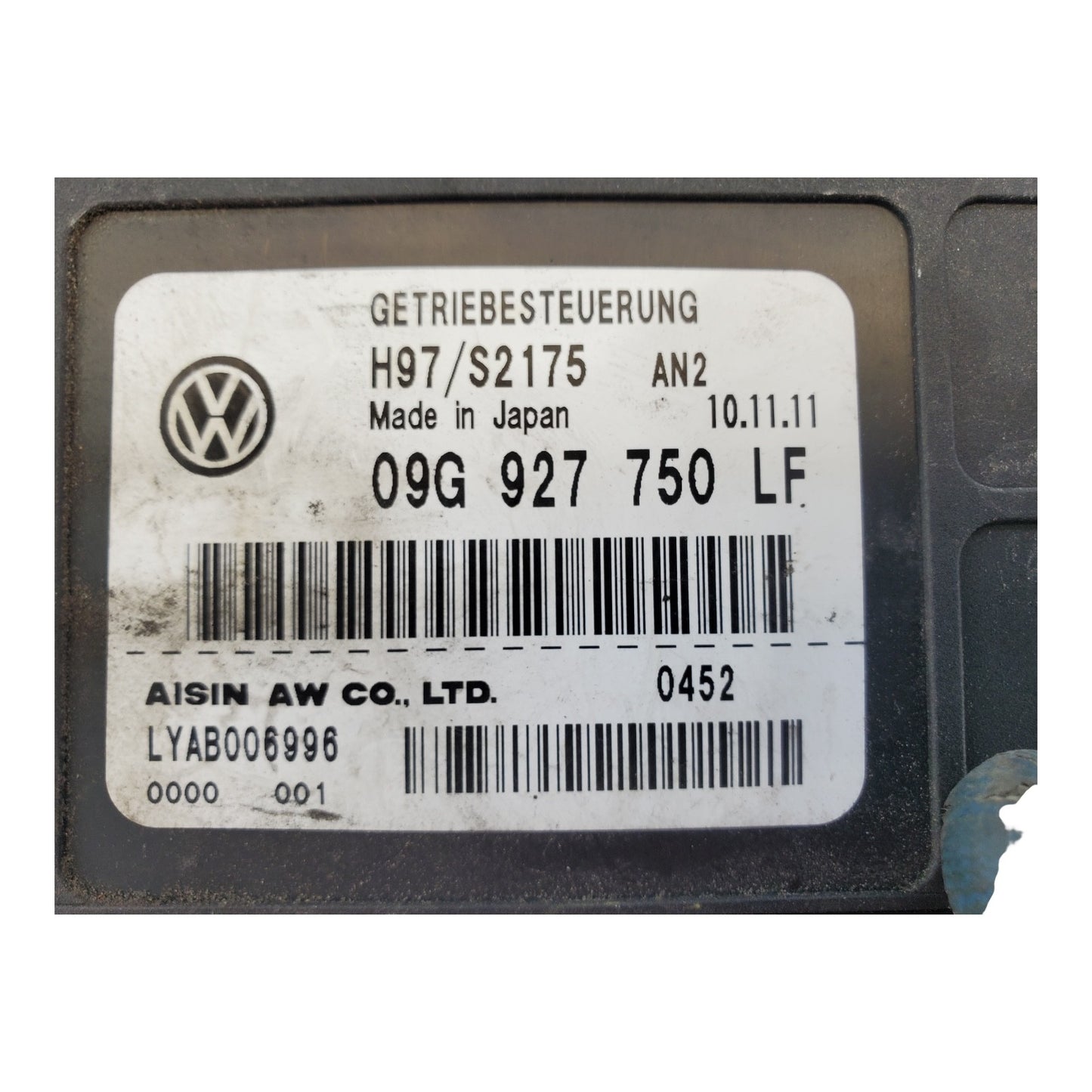 2011 JETTA     TRANS ECU 09G927750LF