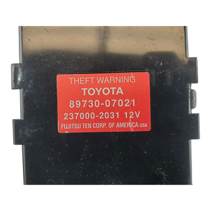 00 01 02 03 04 AVALON THEFT LOCKING SECURITY CONTROL MODULE 89730-07021