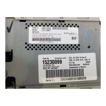 unlock 03 04 05 06 Cadillac Escalade GMC Yukon Navigation Radio CD GPS 15230099