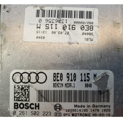 Engine ECM Control Module 2.0L Fits 2006 06 AUDI A4 8E0 910 115 M 8E0910115M